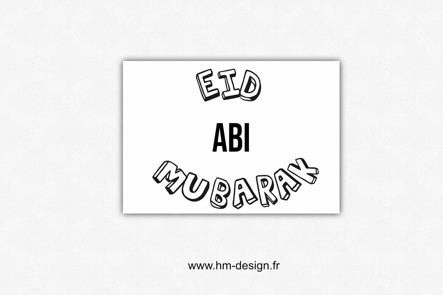 Carte EID MUBARAK FAMILY à colorier