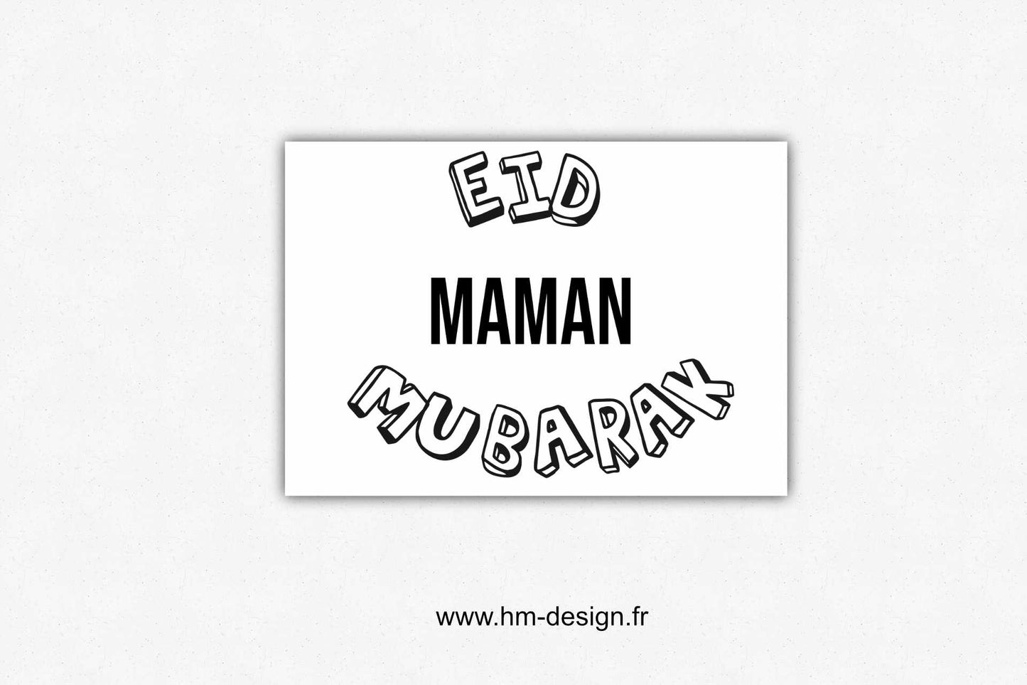 Carte EID MUBARAK FAMILY à colorier