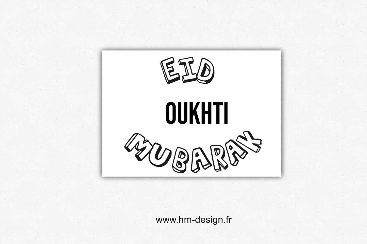 Carte EID MUBARAK FAMILY à colorier