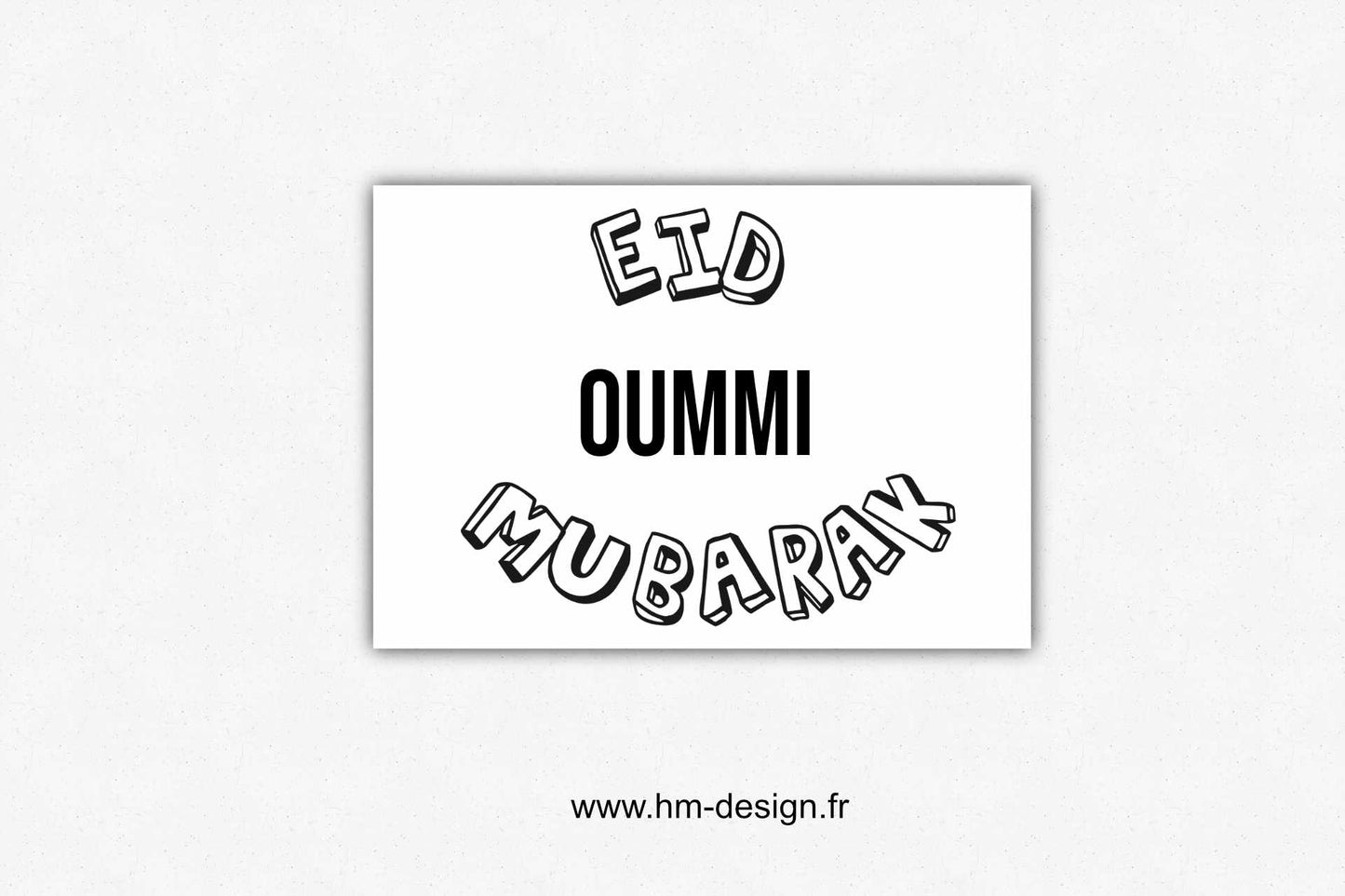 Carte EID MUBARAK FAMILY à colorier