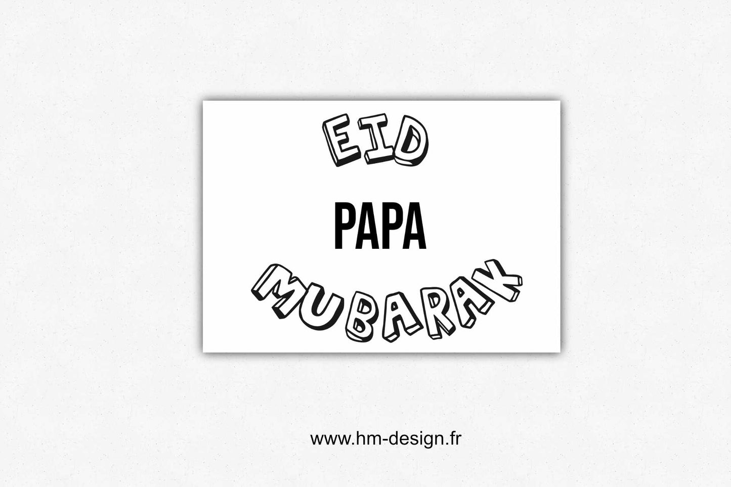 Carte EID MUBARAK FAMILY à colorier
