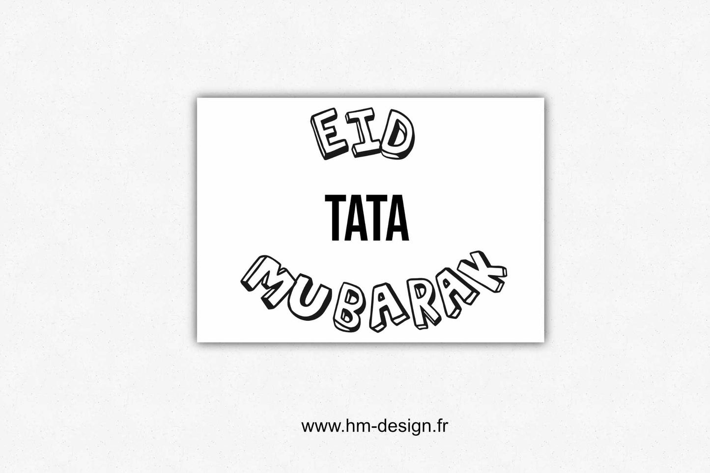Carte EID MUBARAK FAMILY à colorier