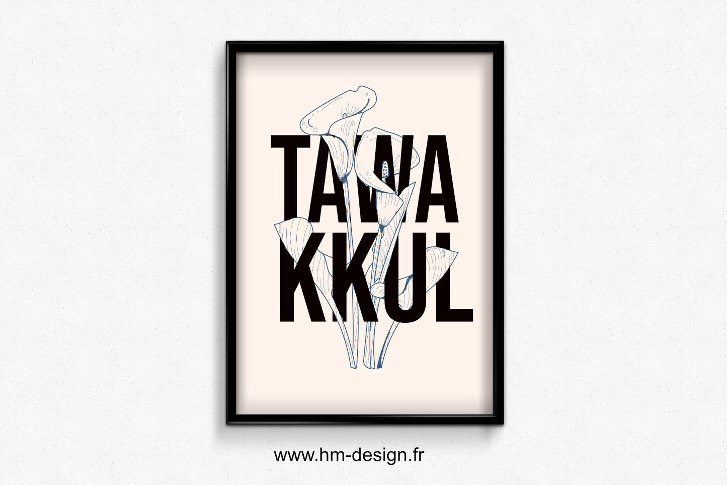 Poster TAWAKKUL FLEURI MINIMALISTE