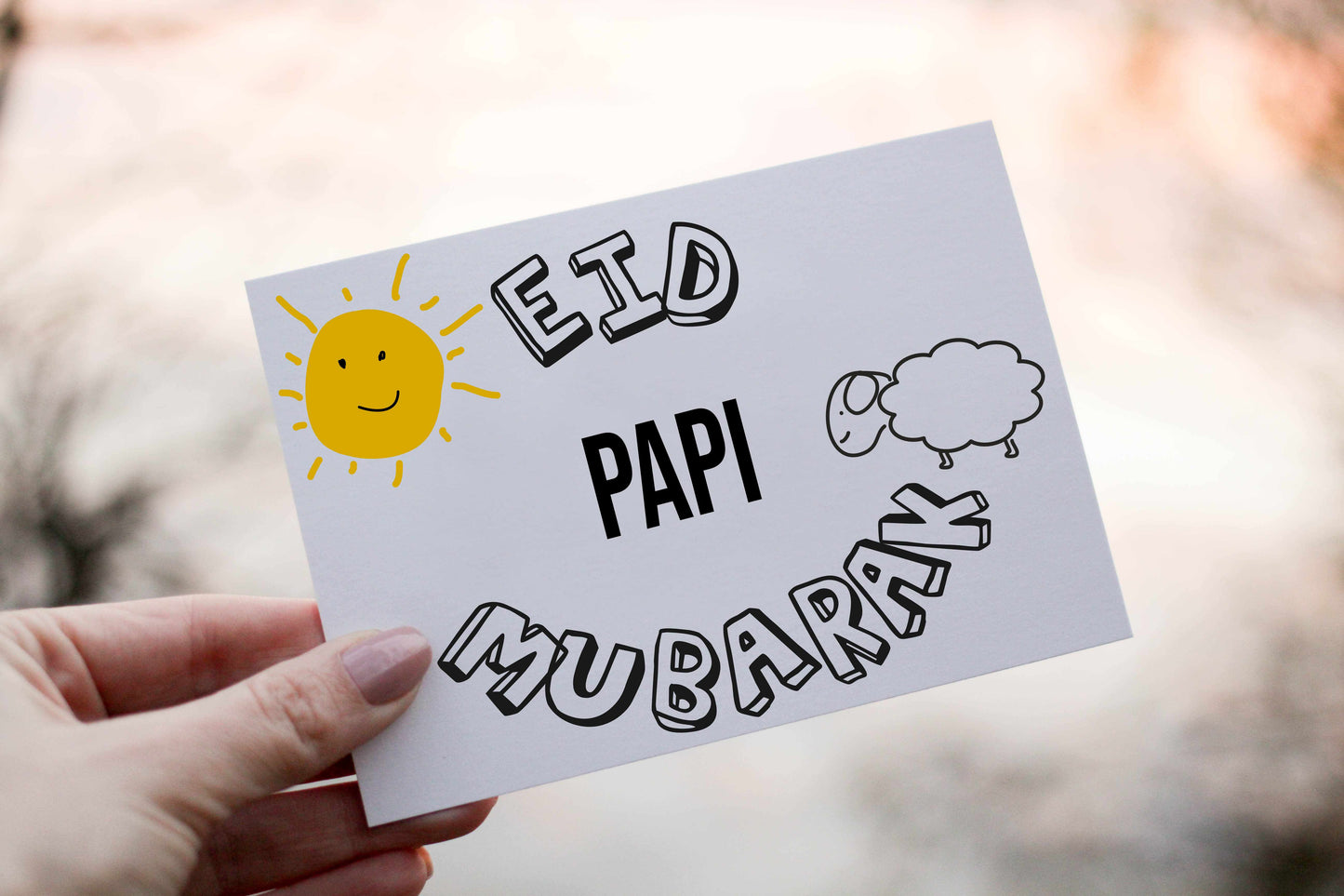 Carte EID MUBARAK FAMILY à colorier
